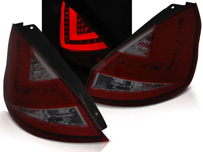 Baklykter LED FORD FIESTA (MK7) 2008-2012 HB RED SMOKE