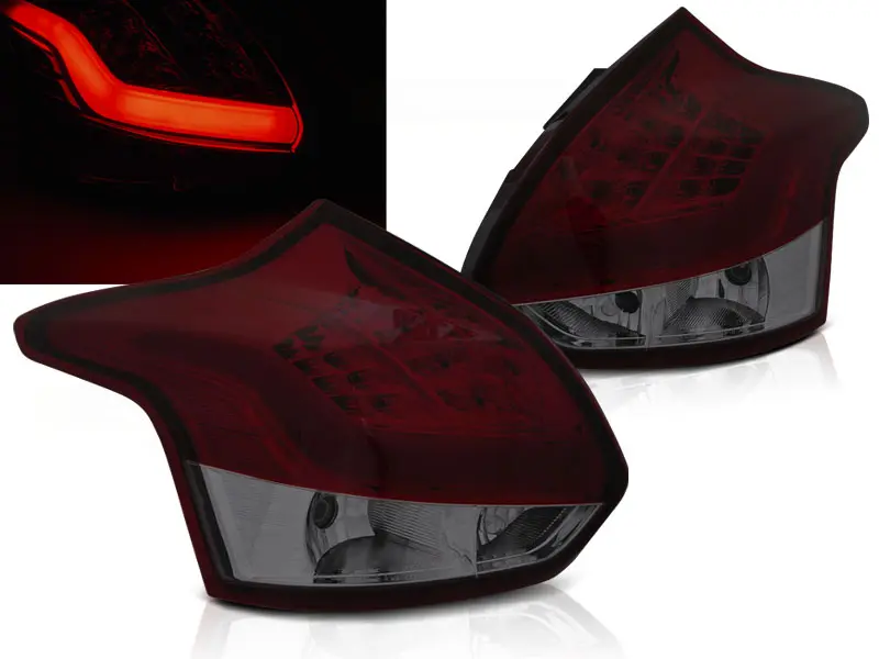 Baklykter LED FORD FOCUS 3 2011-2014 HATCHBACK RED SMOKE