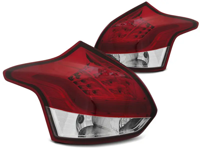 Baklykter LED FORD FOCUS 3 2011-2014 HATCHBACK RED WHITE – bilde 4