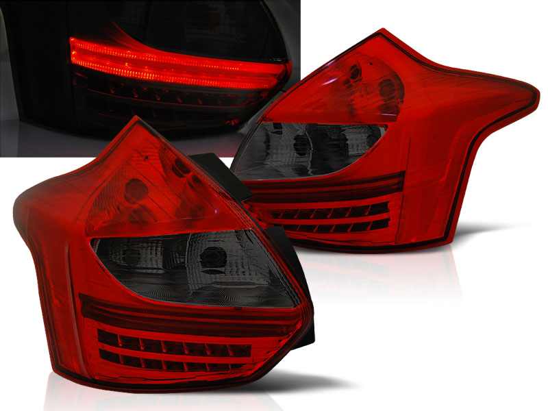 Baklykter LED Ford Focus III Hatchback 2010 - 2014 │ RED SMOKE