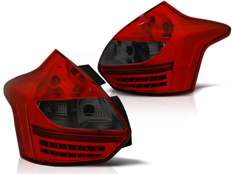 Baklykter LED Ford Focus III Hatchback 2010 - 2014 │ RED SMOKE – bilde 2