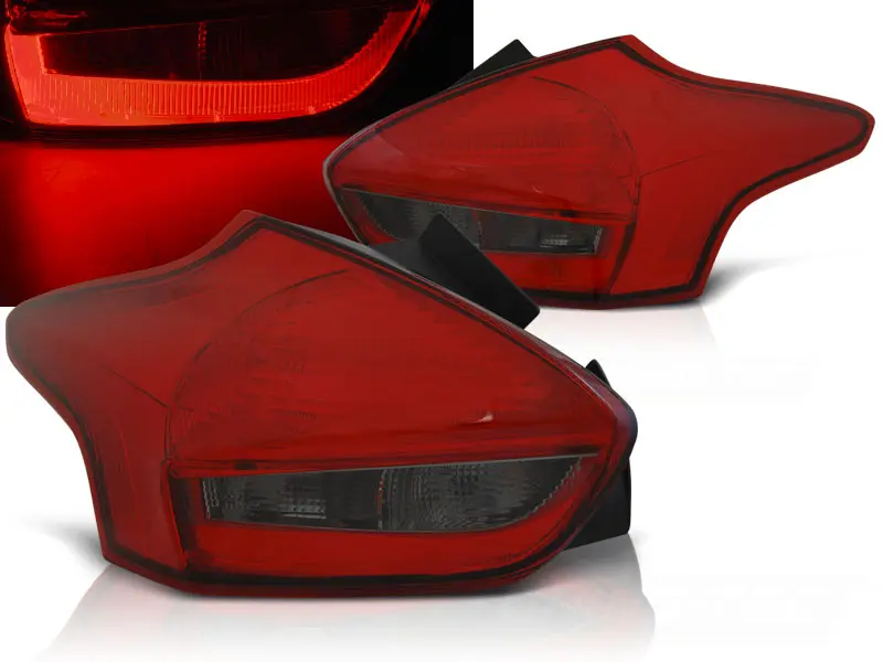 Baklykter LED Ford Focus III Hatchback Facelift 2014 - 2019 │ RED SMOKE