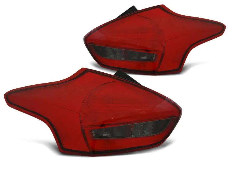 Baklykter LED Ford Focus III Hatchback Facelift 2014 - 2019 │ RED SMOKE – bilde 6