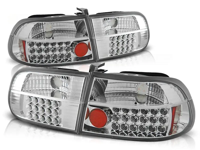 Baklykter LED HONDA CIVIC 1991-1995 2D/4D CHROME