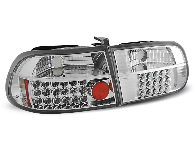 Baklykter LED HONDA CIVIC 1991-1995 2D/4D CHROME – bilde 2