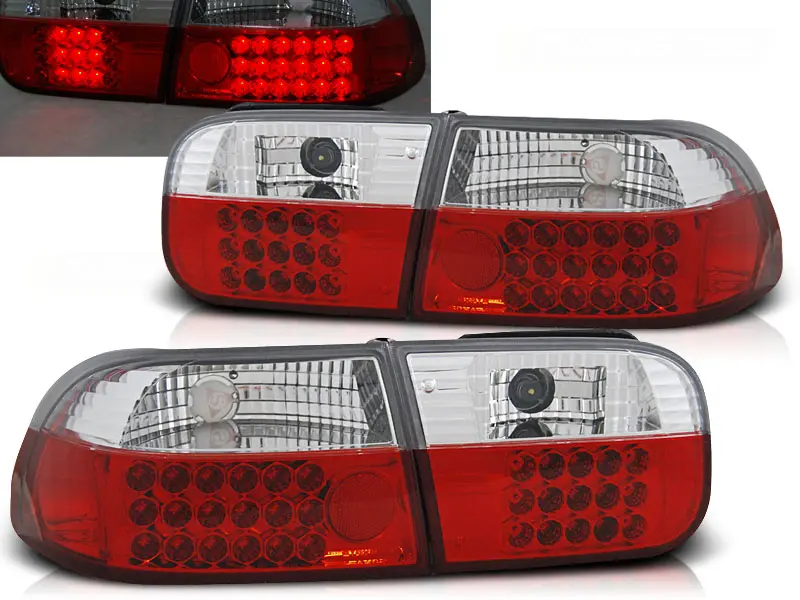 Baklykter LED HONDA CIVIC 1991-1995 2D/4D RED WHITE 