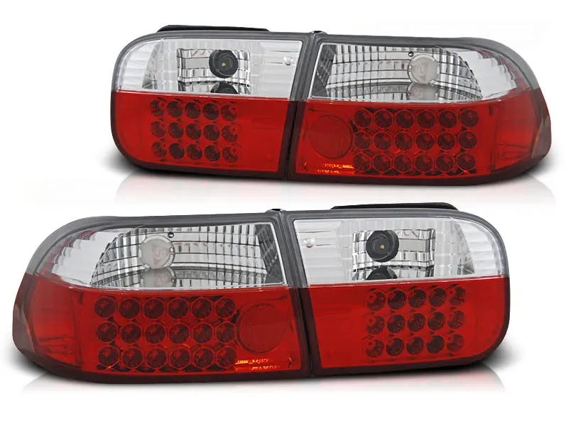Baklykter LED HONDA CIVIC 1991-1995 2D/4D RED WHITE  – bilde 2
