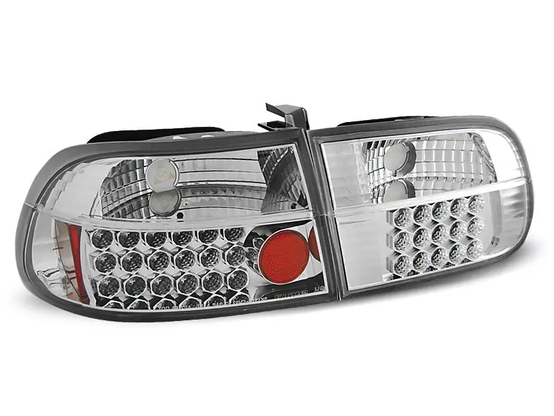 Baklykter LED HONDA CIVIC 1991-1995 3D CHROME  – bilde 2