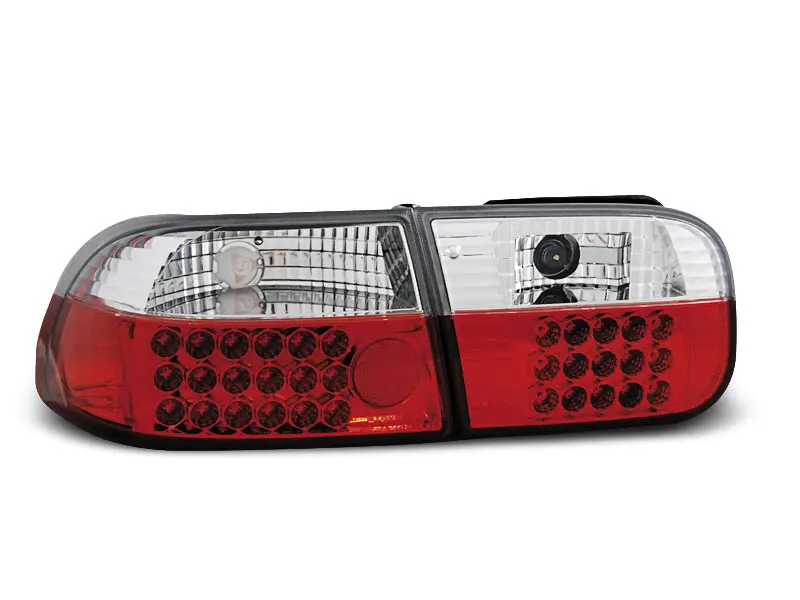 Baklykter LED HONDA CIVIC 1991-1995 3D RED WHITE  – bilde 2