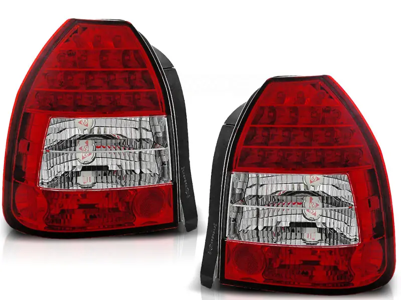 Baklykter LED HONDA CIVIC 1995-2001 3D RED WHITE  – bilde 2