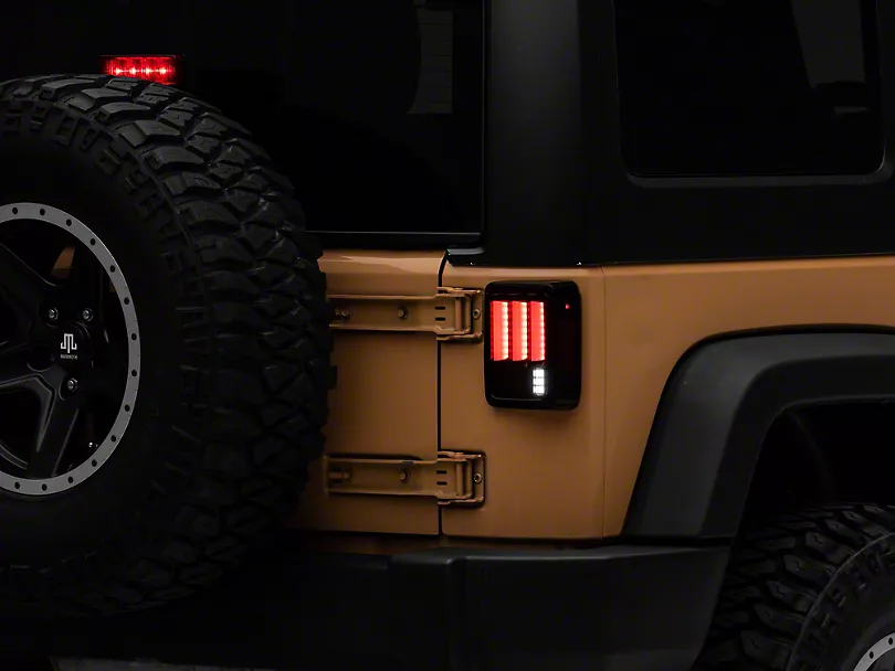 Baklykter LED Jeep Wrangler JK 2006 - 2018 │ SMOKE BLACK – bilde 3