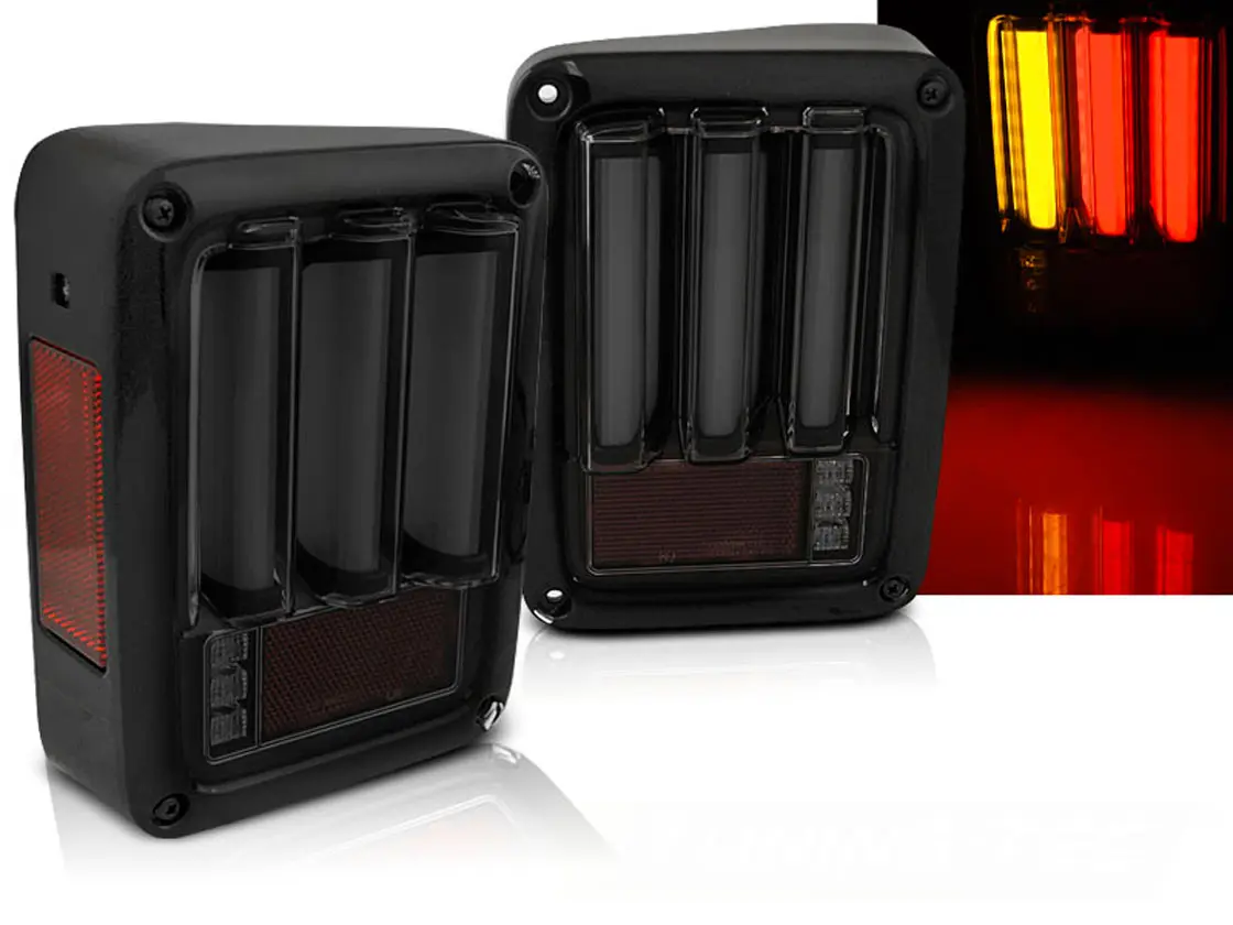 Baklykter LED Jeep Wrangler JK 2006 - 2018 │ SMOKE BLACK – bilde 9