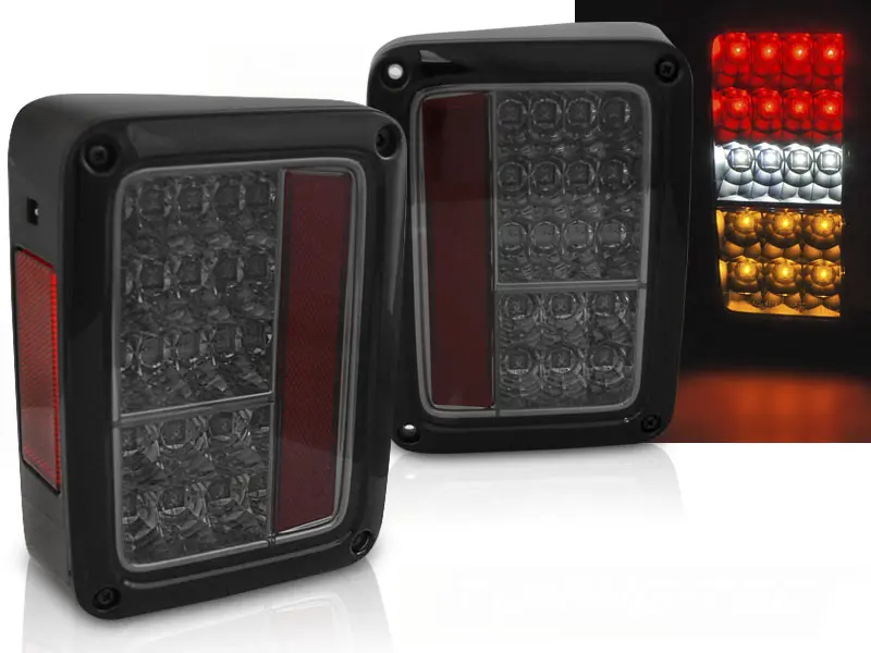 Baklykter LED Jeep Wrangler JK 2006 - 2018 │ SMOKE