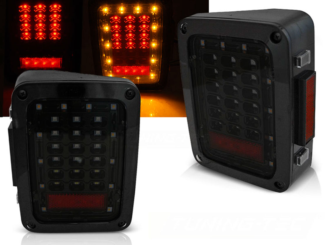 Baklykter LED Jeep Wrangler JK 2006 - 2018 │ SMOKE
