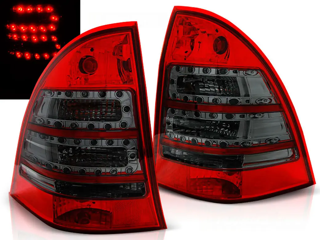Baklykter LED MERCEDES-BENZ C-Klasse (W203) 2000-2007 RED SMOKE
