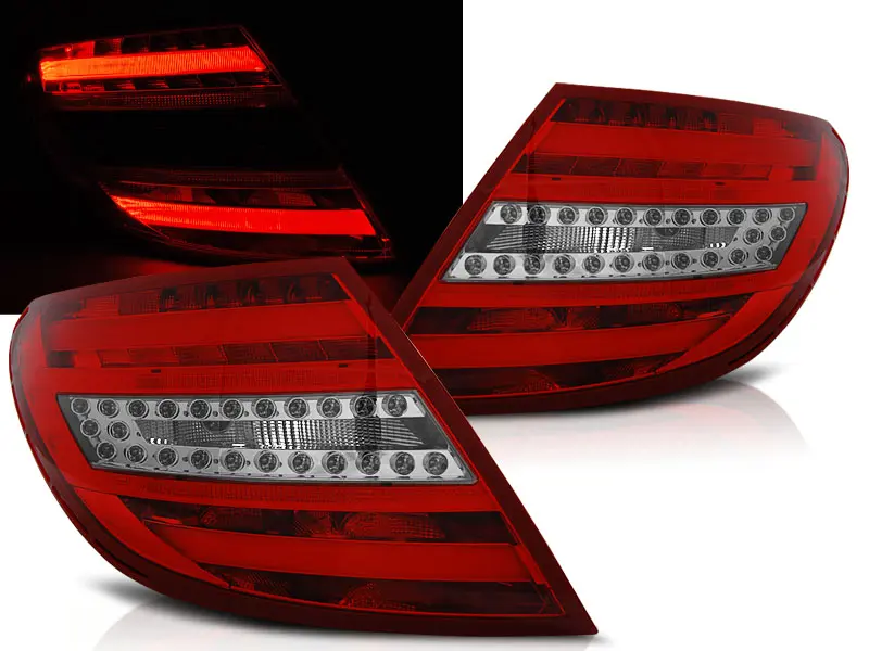Baklykter LED MERCEDES-BENZ C-Klasse (W204) 2007-2010 RED WHITE 