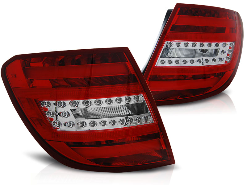 Baklykter LED MERCEDES-BENZ C-Klasse (W204) 2007-2010 RED WHITE – bilde 2