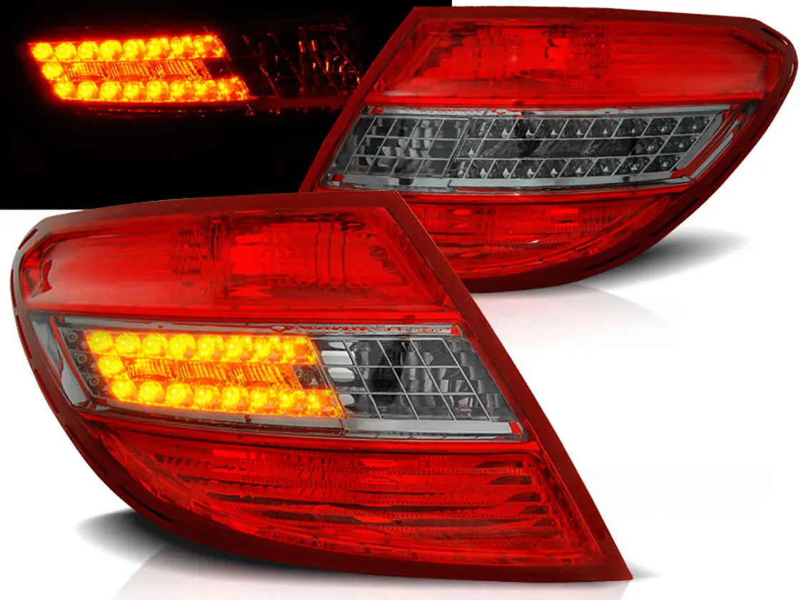 Baklykter LED MERCEDES-BENZ C-Klasse (W204) SEDAN 2007-2010 RED SMOKE