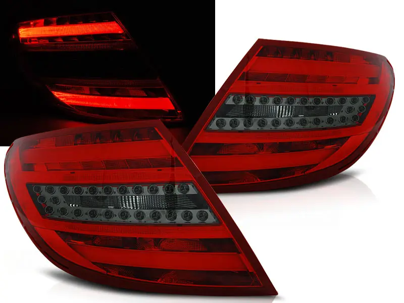 Baklykter LED MERCEDES-BENZ C-Klasse (W204) SEDAN 2007-2010 RED SMOKE