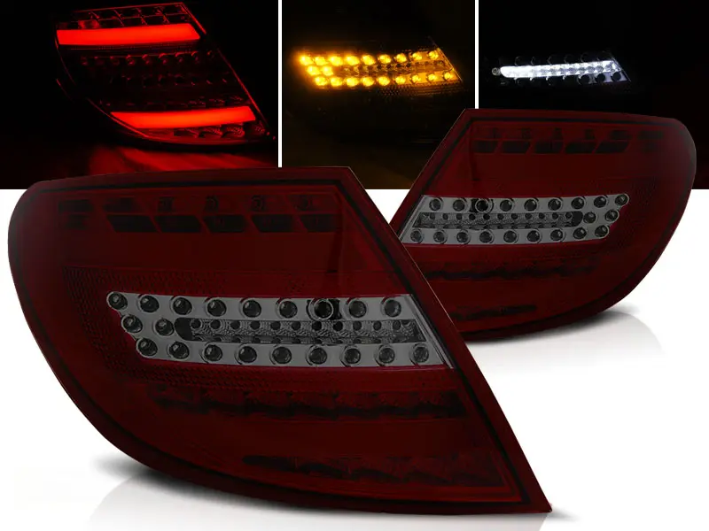 Baklykter LED MERCEDES-BENZ C-Klasse (W204) SEDAN 2007-2010 RED SMOKE