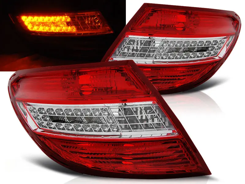 Baklykter LED MERCEDES-BENZ C-Klasse (W204) SEDAN 2007-2010 RED WHITE – bilde 2
