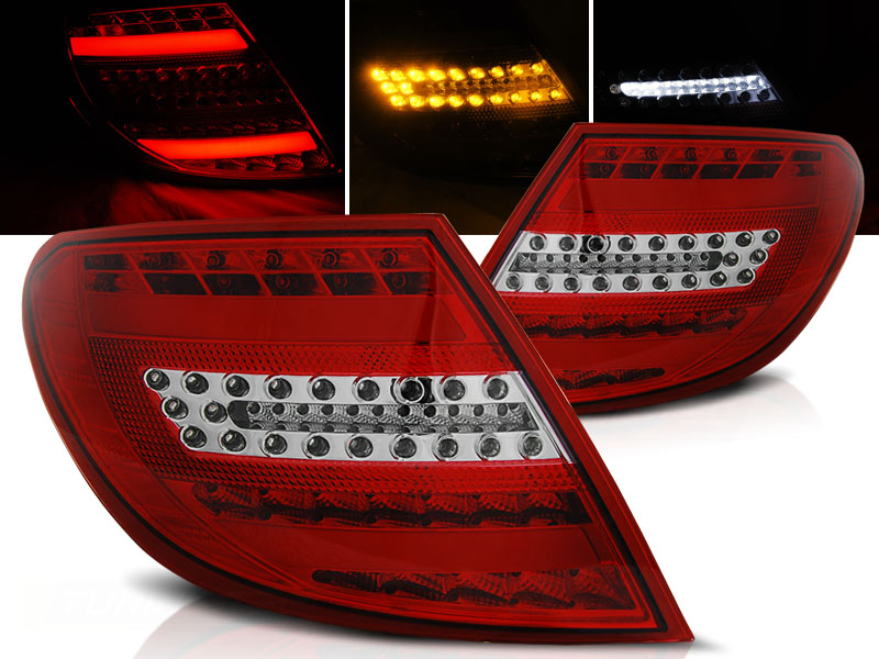 Baklykter LED MERCEDES-BENZ C-Klasse (W204) SEDAN 2007-2010 RED WHITE