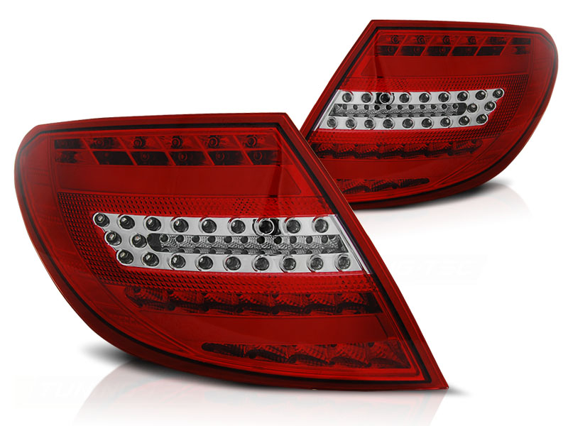Baklykter LED MERCEDES-BENZ C-Klasse (W204) SEDAN 2007-2010 RED WHITE – bilde 2