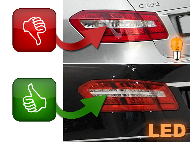 Baklykter LED MERCEDES-BENZ (W212) E-Klasse 2009-2013 RED SMOKE – bilde 3