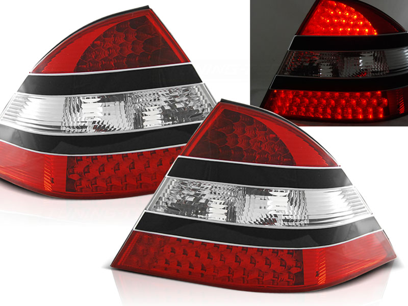 Baklykter LED MERCEDES-BENZ (W220) S-Klasse 1998-2005 RED BLACK