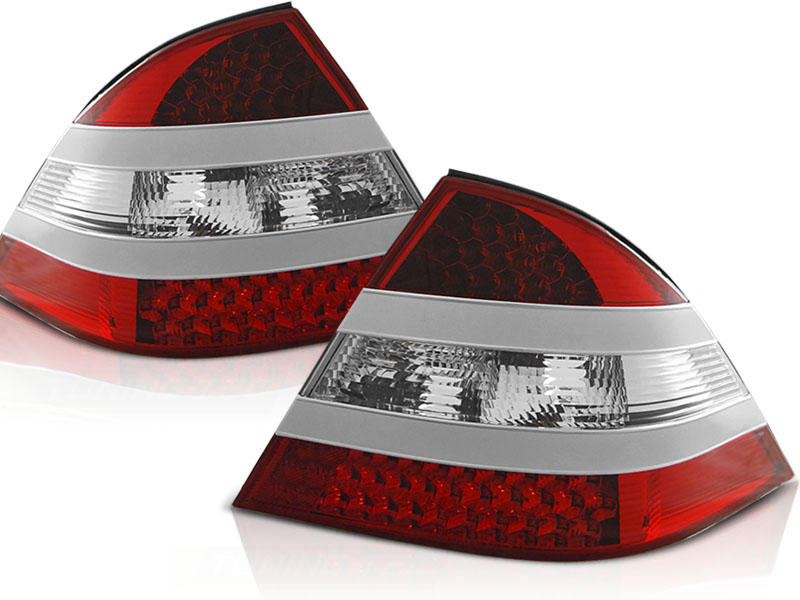 Baklykter LED MERCEDES-BENZ (W220) S-Klasse 1998-2005 RED WHITE – bilde 2