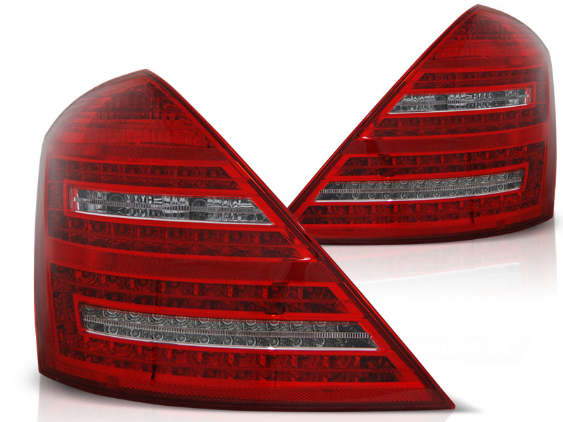 Baklykter LED MERCEDES-BENZ (W221) S-Klasse 2005-2009 RED WHITE – bilde 3