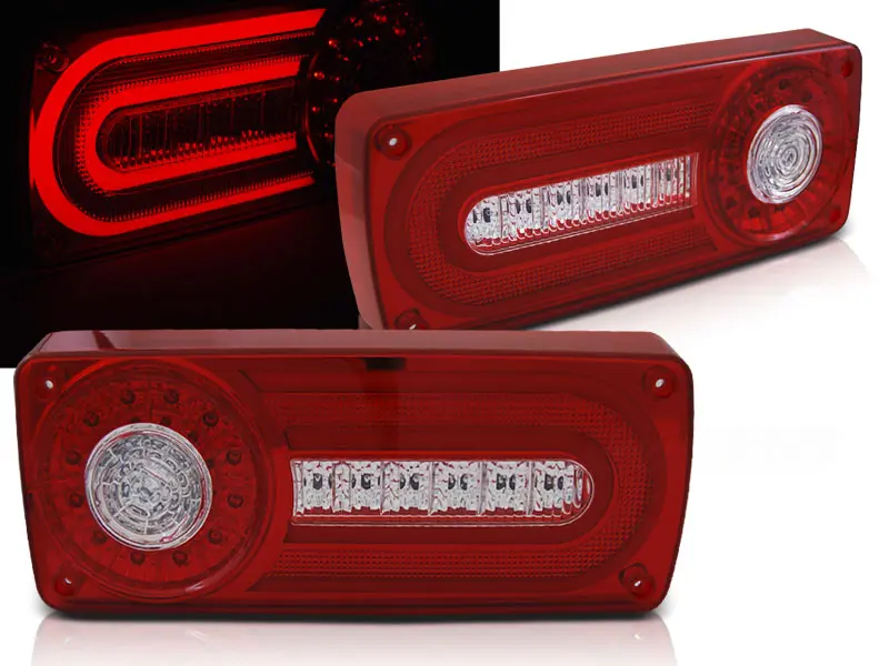 Baklykter LED MERCEDES-BENZ (W463) G-Klasse 1990-2012 RED WHITE