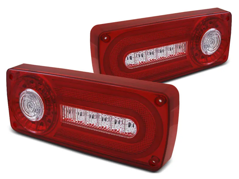 Baklykter LED MERCEDES-BENZ (W463) G-Klasse 1990-2012 RED WHITE – bilde 4
