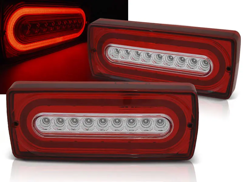 Baklykter LED MERCEDES-BENZ (W463) G-Klasse 1990-2012 RED WHITE SEQ Image 1