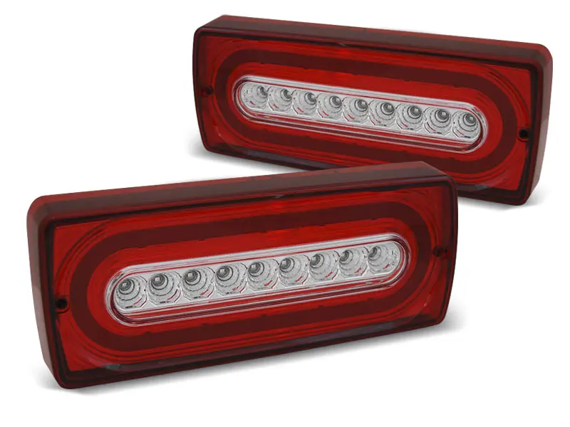 Baklykter LED MERCEDES-BENZ (W463) G-Klasse 1990-2012 RED WHITE SEQ Image 5