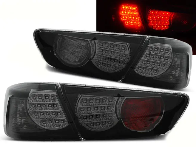 Baklykter LED MITSUBISHI LANCER 8 SEDAN 2008-2011 BLACK SMOKE – bilde 2