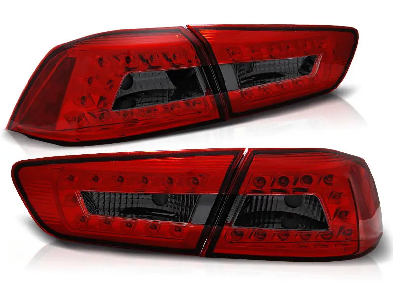 Baklykter LED MITSUBISHI LANCER 8 SEDAN 2008-2011 RED SMOKE – bilde 2