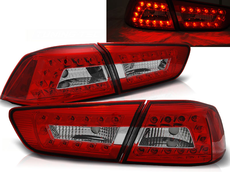 Baklykter LED MITSUBISHI LANCER 8 SEDAN 2008-2011 RED WHITE