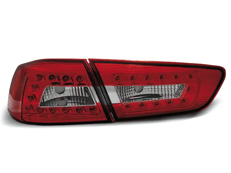 Baklykter LED MITSUBISHI LANCER 8 SEDAN 2008-2011 RED WHITE – bilde 3