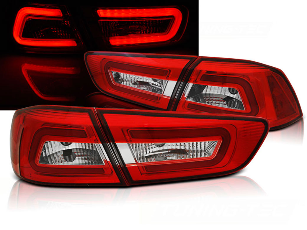 Baklykter LED MITSUBISHI LANCER 8 SEDAN 2008-2011 RED WHITE