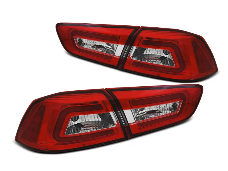 Baklykter LED MITSUBISHI LANCER 8 SEDAN 2008-2011 RED WHITE – bilde 3