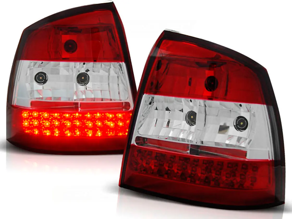 Baklykter LED OPEL ASTRA G 1997-2004 RED WHITE