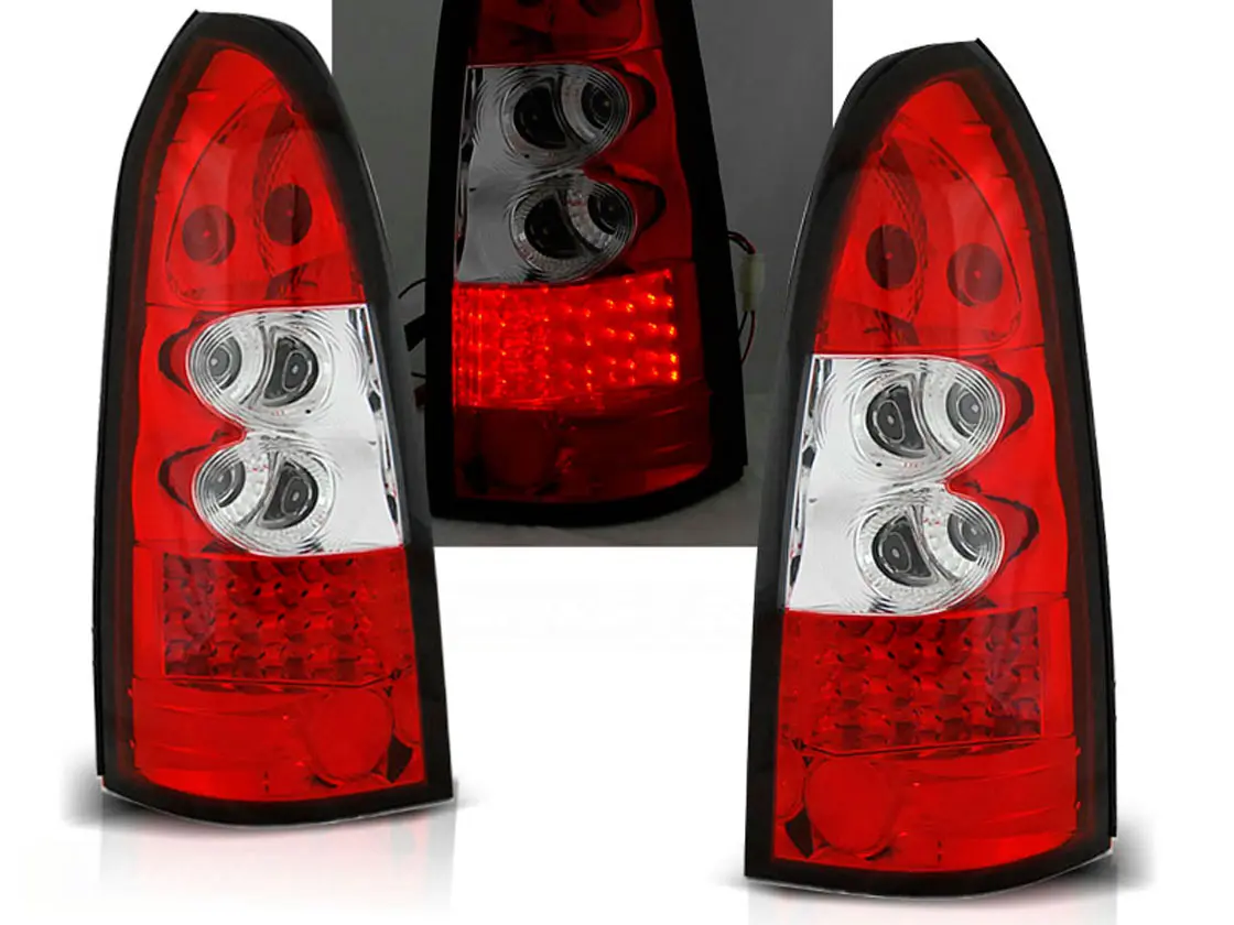 Baklykter LED OPEL ASTRA G 1997-2004 STASJONSVOGN RED WHITE