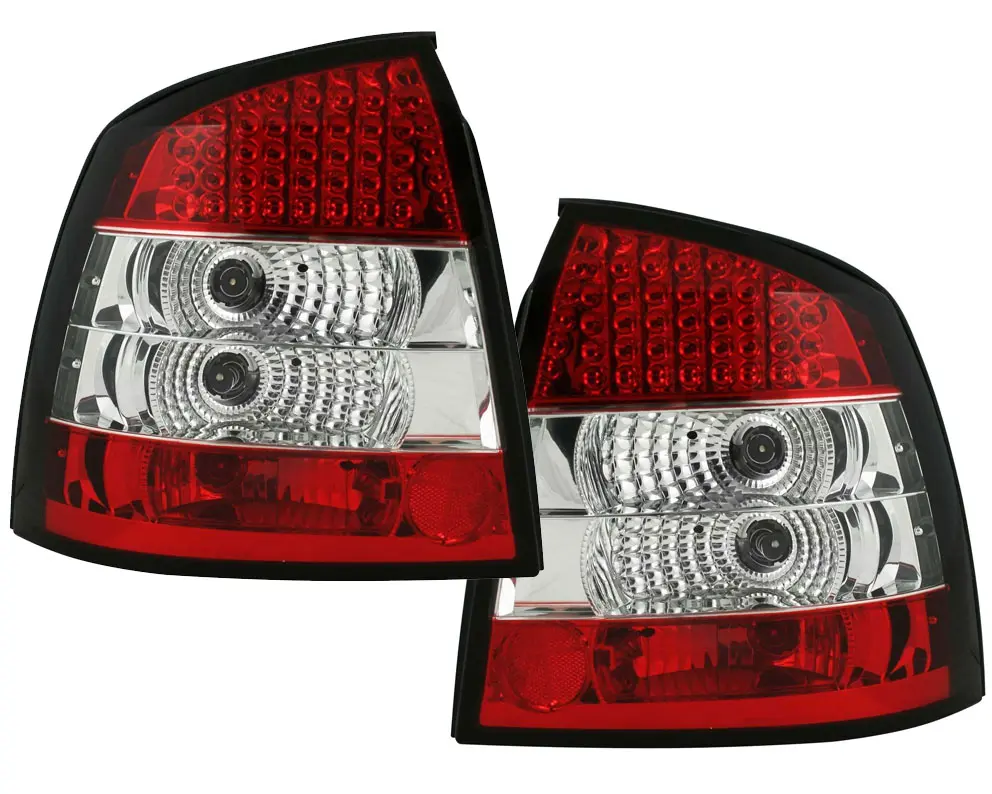 Baklykter LED OPEL ASTRA G1997-2004 3D/5D RED WHITE