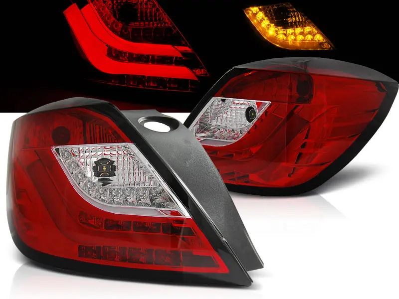 Baklykter LED OPEL ASTRA H 2004-2009 3D GTC RED WHITE
