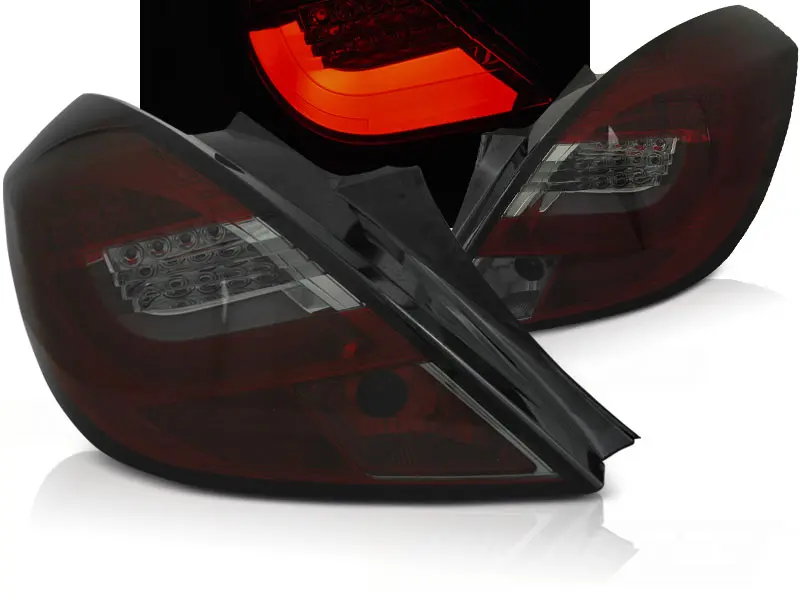 Baklykter LED OPEL CORSA D 3D 2006-2014 RED SMOKE