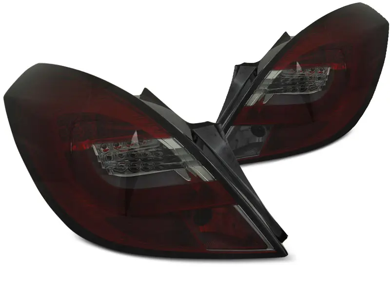 Baklykter LED OPEL CORSA D 3D 2006-2014 RED SMOKE – bilde 4