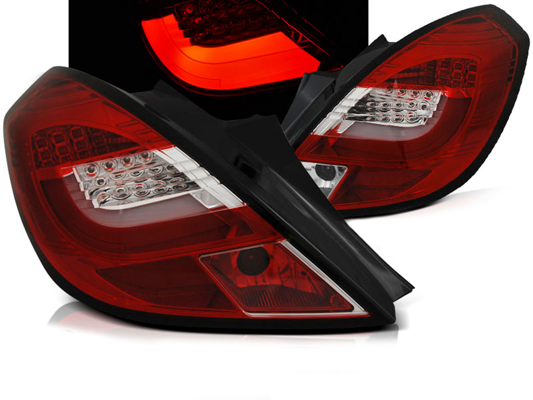 Baklykter LED OPEL CORSA D 3D 2006-2014 RED WHITE