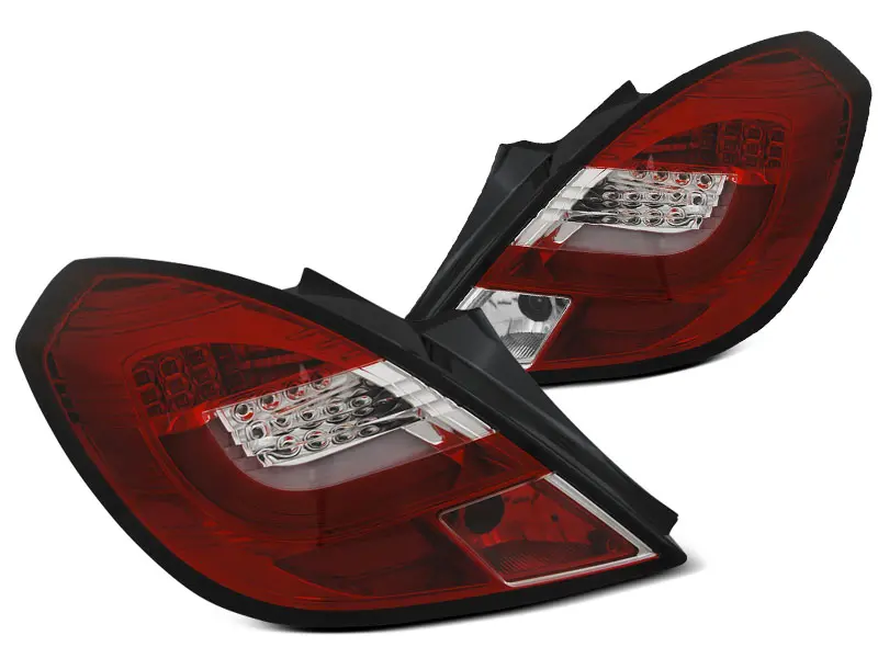 Baklykter LED OPEL CORSA D 3D 2006-2014 RED WHITE – bilde 4