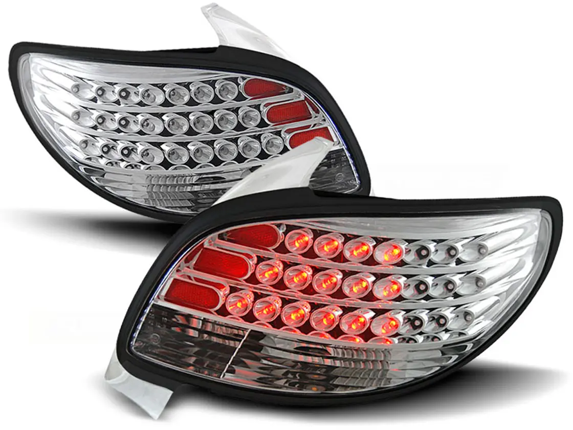 Baklykter LED PEUGEOT 206 1998-2005 CHROME